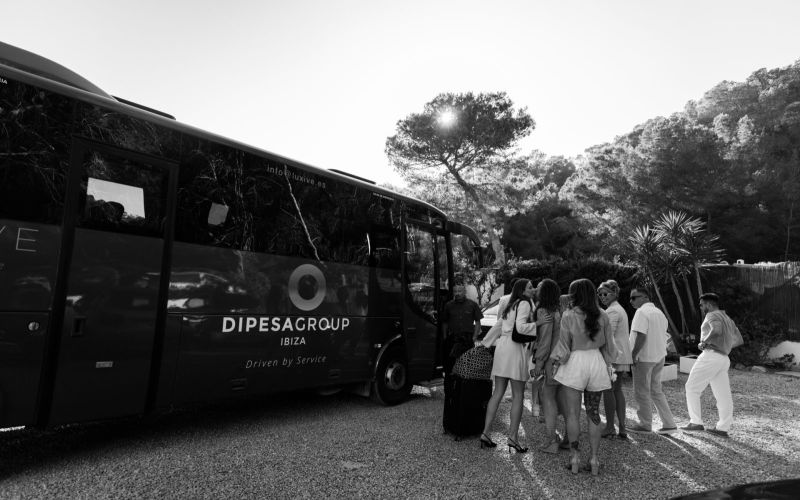 What is the best way to handle ground transportation for a corporate retreat in Ibiza?
