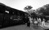 What is the best way to handle ground transportation for a corporate retreat in Ibiza?